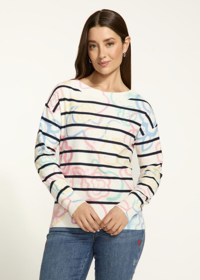 Stripe Printed Sweater