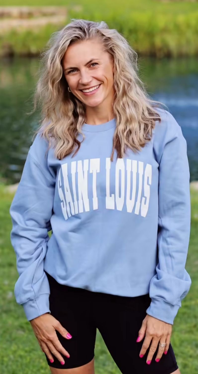 Lt. Blue Puff Saint Louis Crewneck