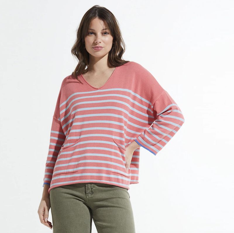 Melon Nautical Sweater