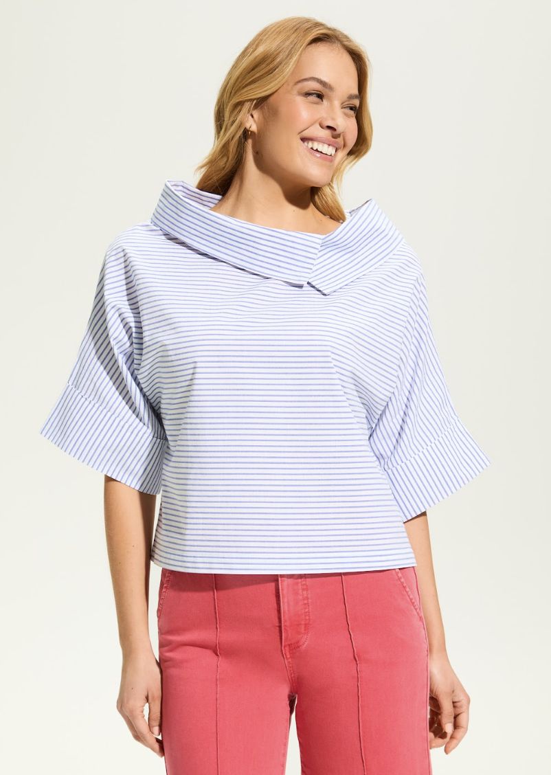 Stripe Poplin Blouse