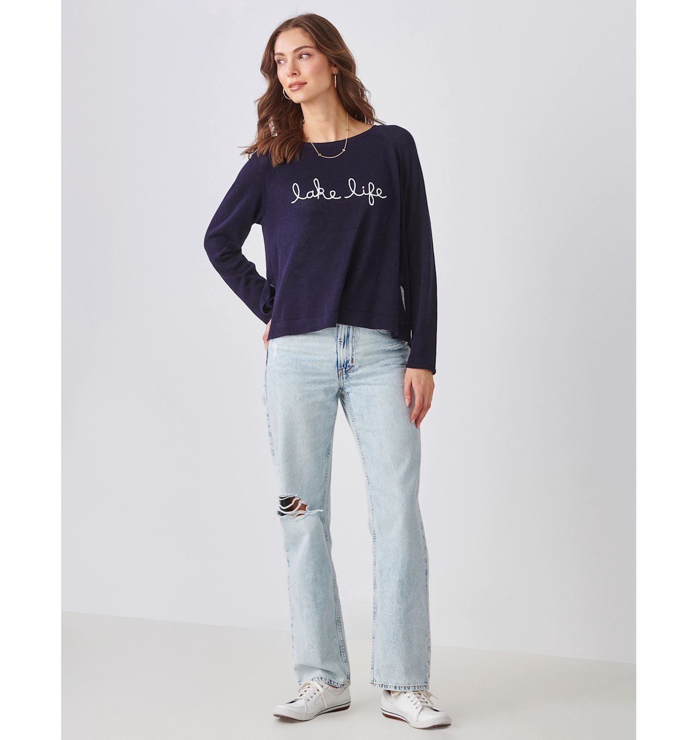 Navy &#39;Lake Life&#39; Sweater