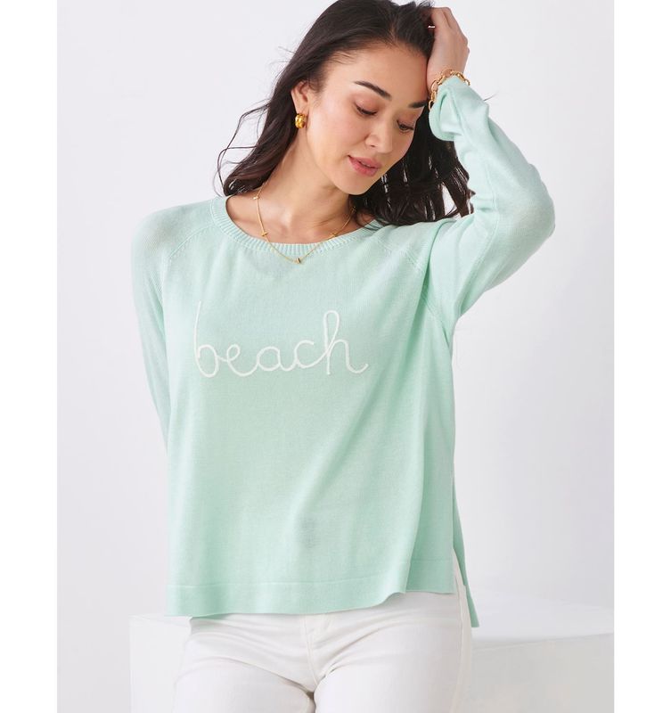 Aqua &#39;Beach&#39; Sweater