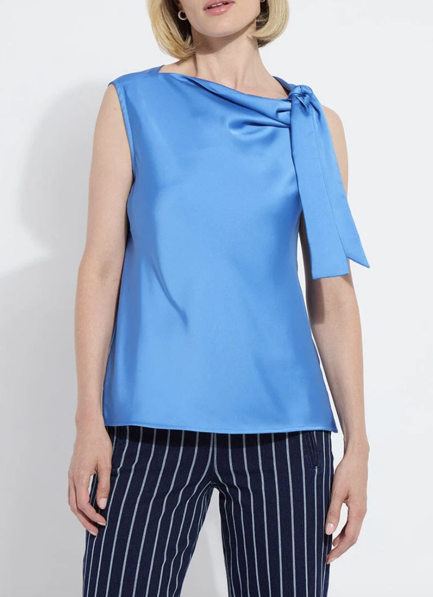 Zulena Bow Tie Neck Top