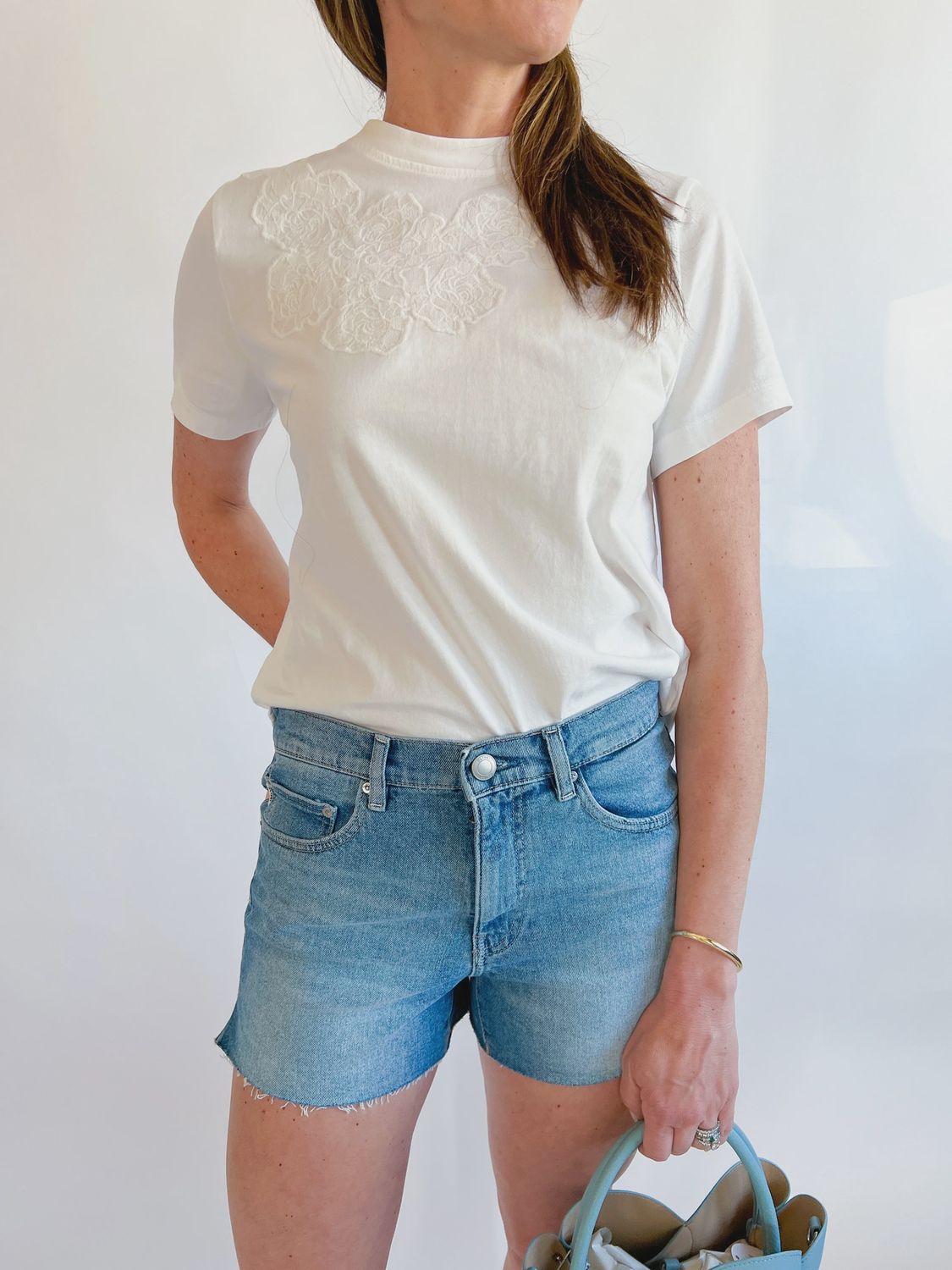 White Rosehead Tee