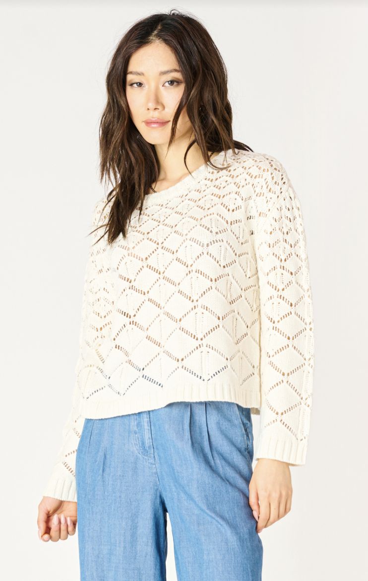 Ecru Crochet Sweater