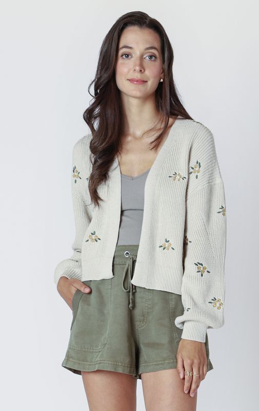 Floral Embroidered Cardigan