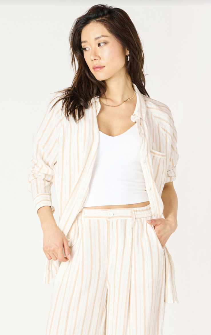 Neutral Stripe Button-Down