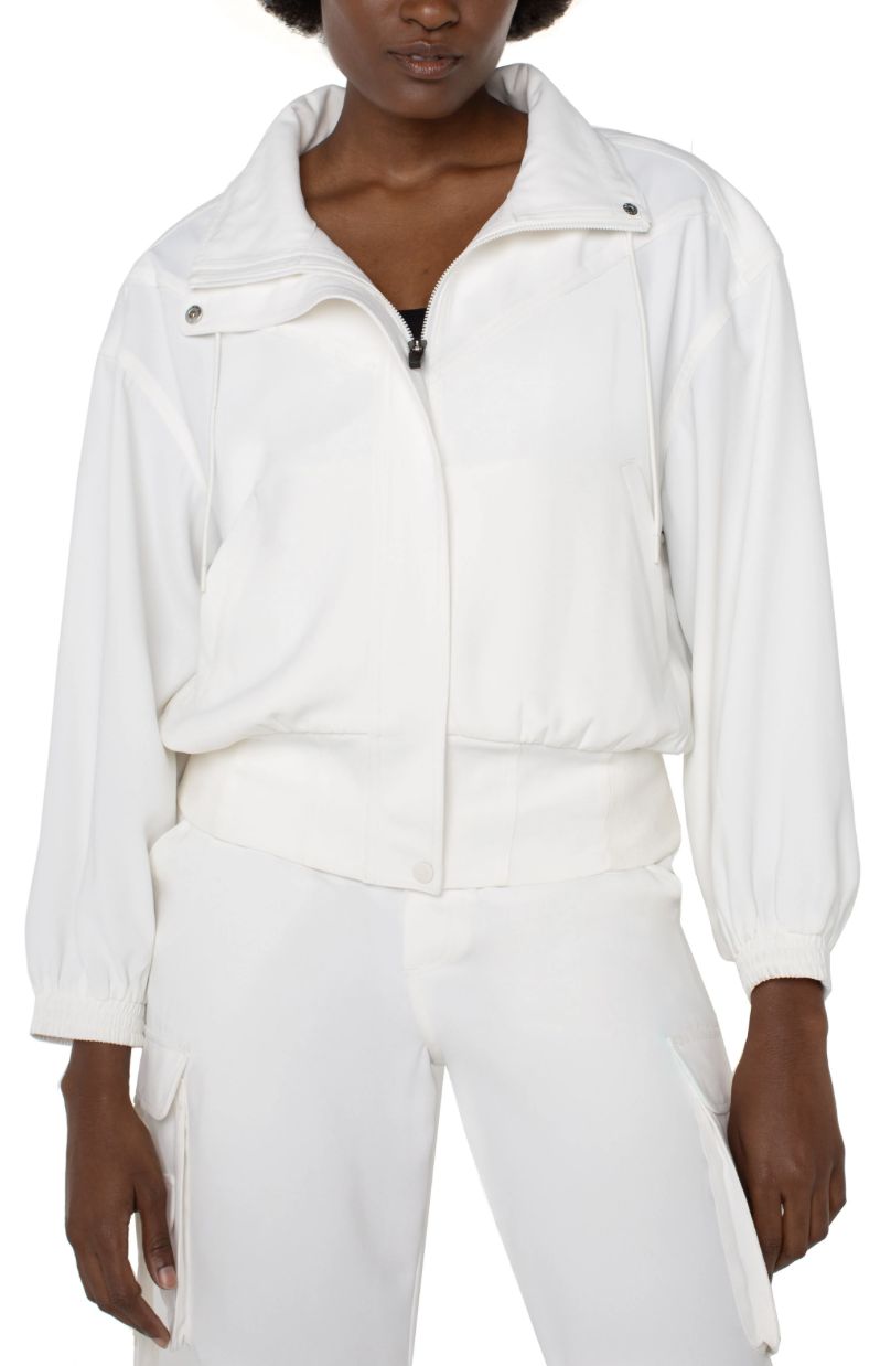 Porcelain Zip-Up Dolman Jacket