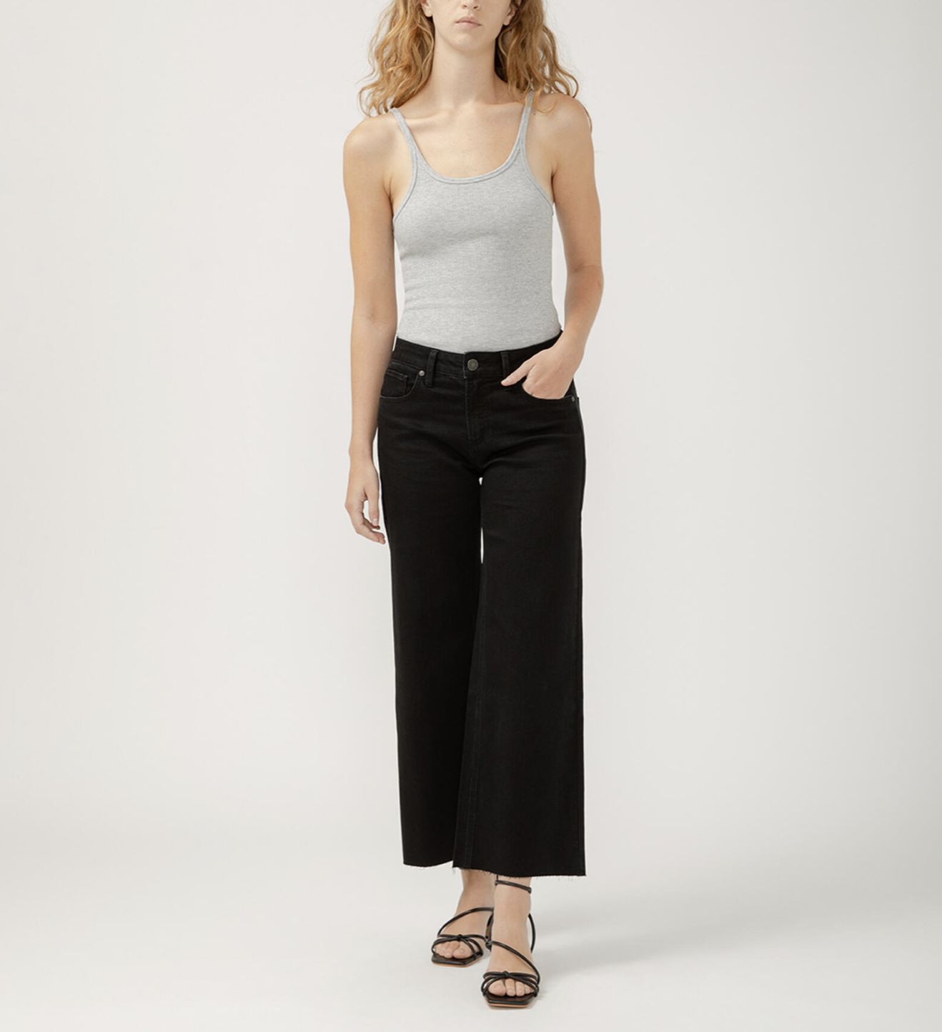 Black Suki Wide-Leg Crop
