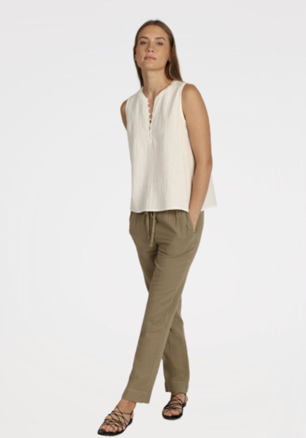 White Andi Sleeveless Top