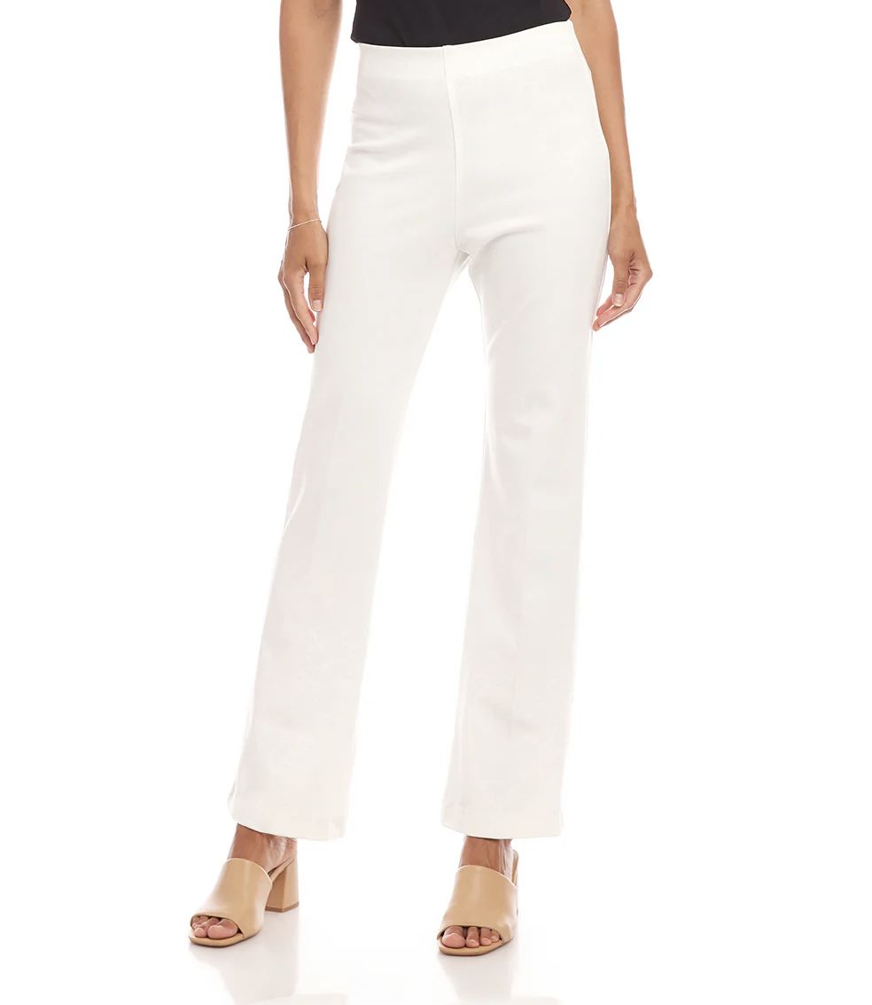 White Bootcut Pull-On