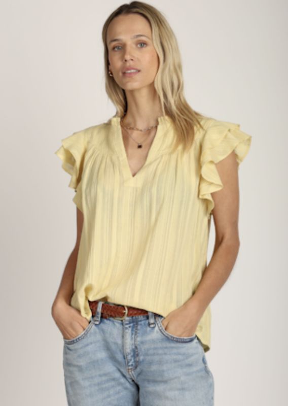 Sunny Mora Double-Ruffle Top