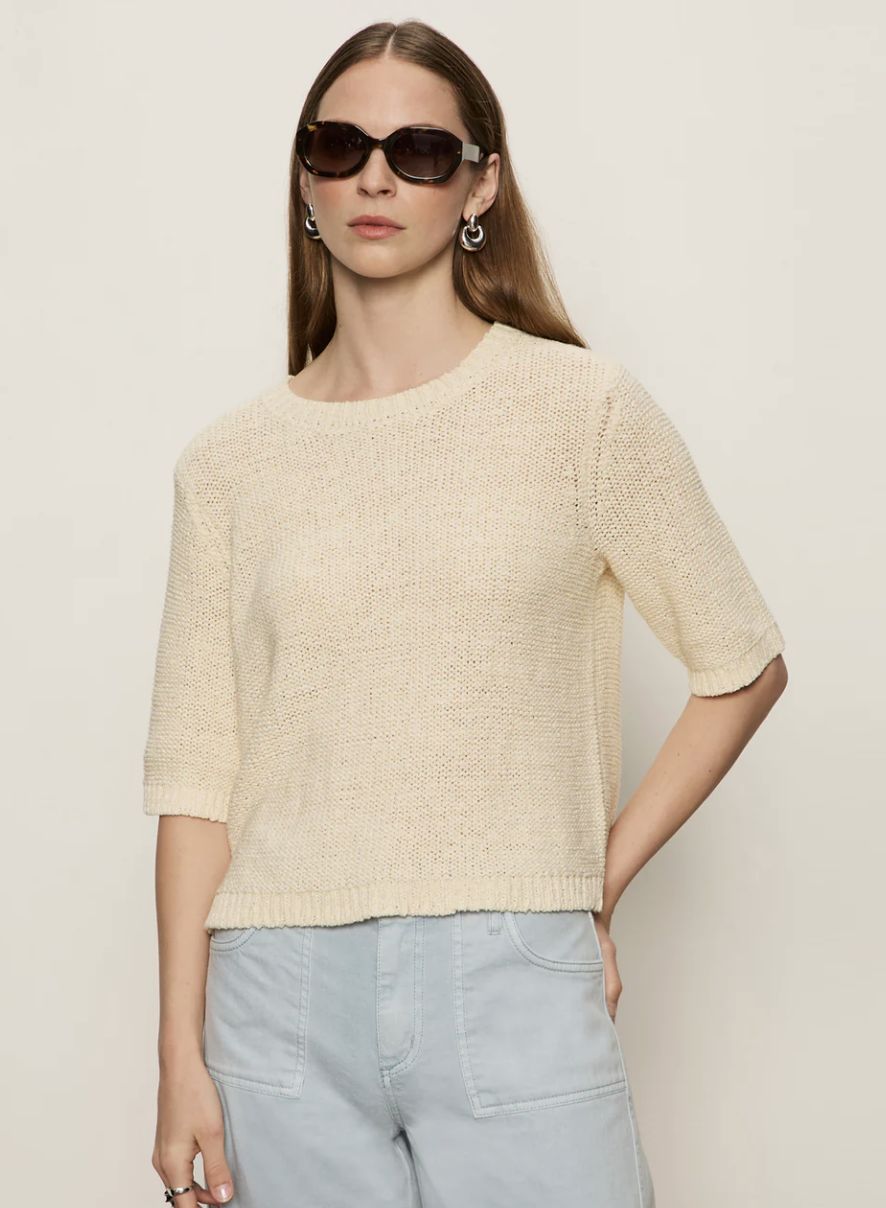 Cream Macrame SS Top