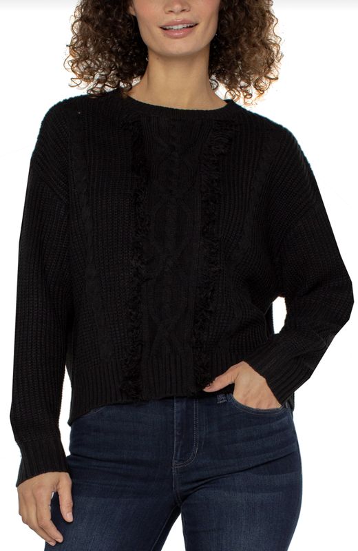 Blk Fringe Sweater
