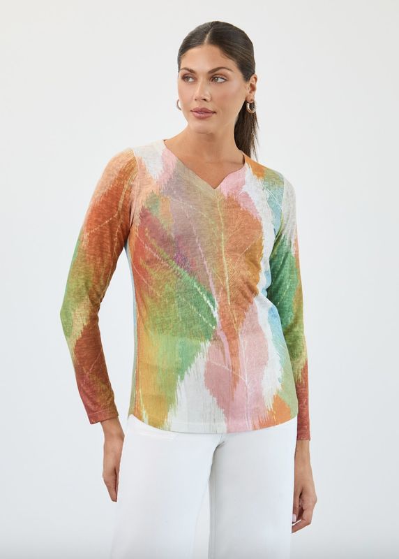 Multi LS Notch-Neck Top