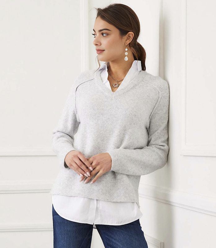 Grey Layered Sweater