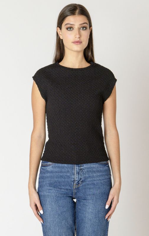 Black Textured Tee