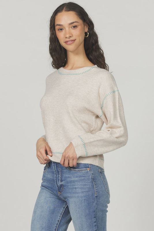Oat Stitched Millie Sweater