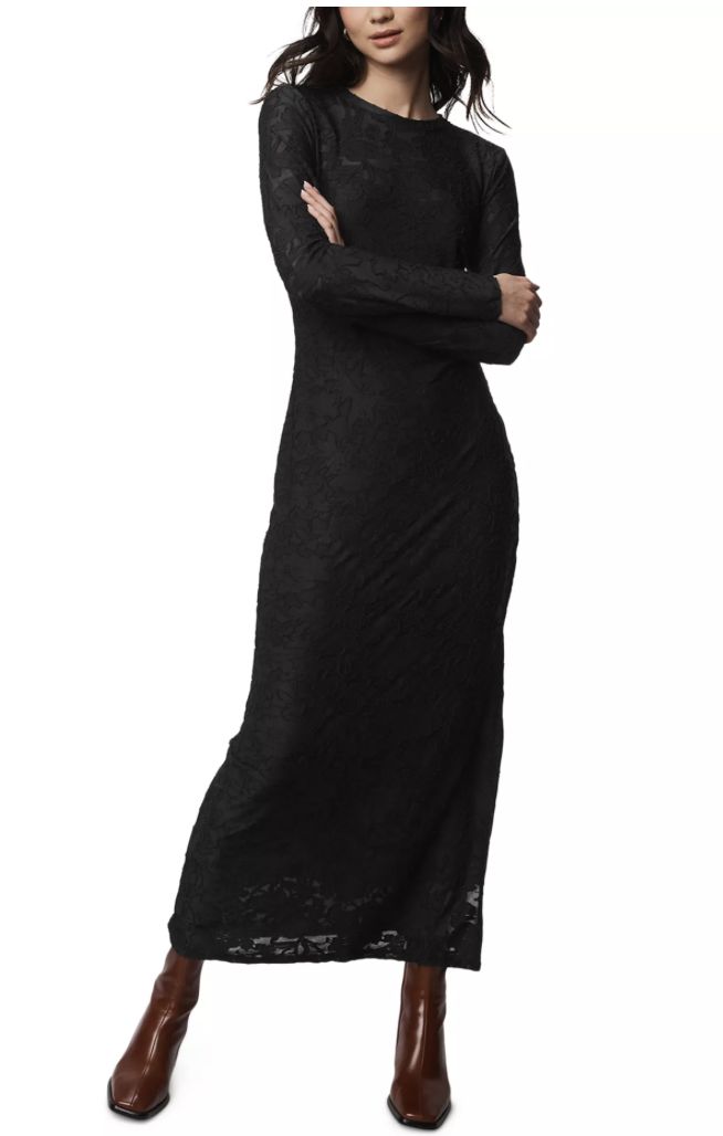 Floral Black Dress