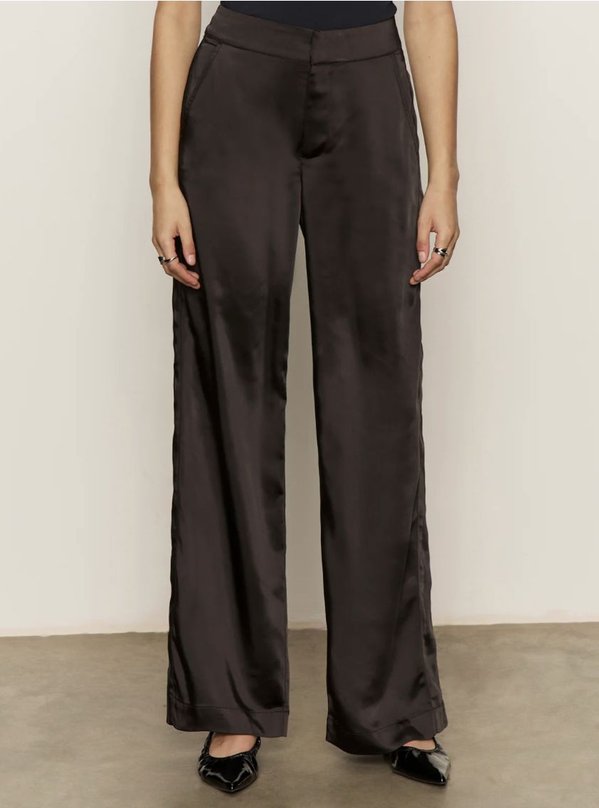 Blk Modern Satin Trouser
