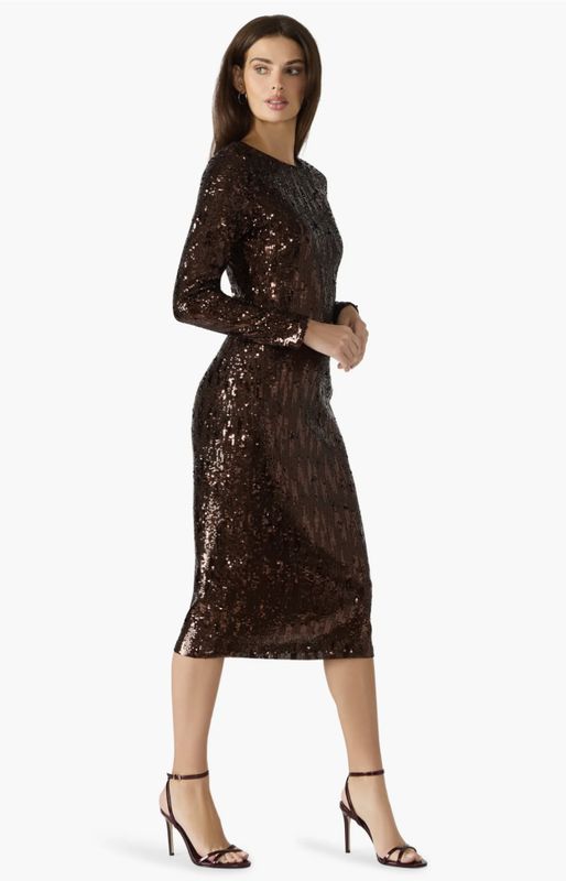 Brown Sequin Hailee Dress