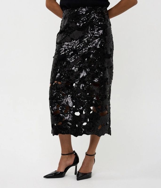 Black Sequin Skirt