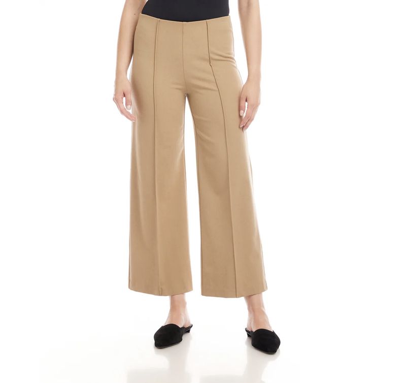 Camel Crop Pintuck Pant