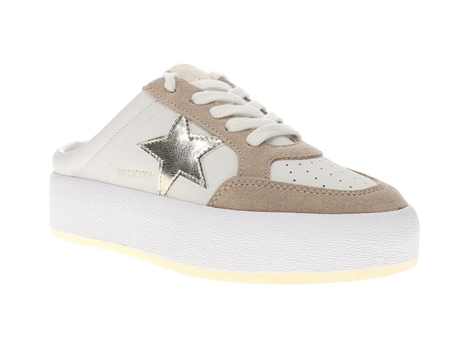 Beige/White Val Platform Sneaker