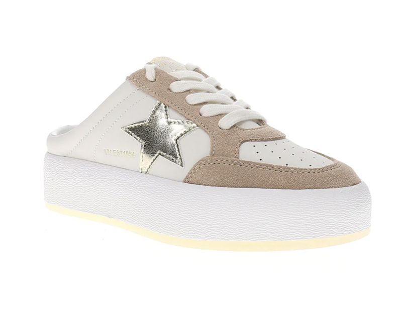 Beige/White Val Platform Sneaker