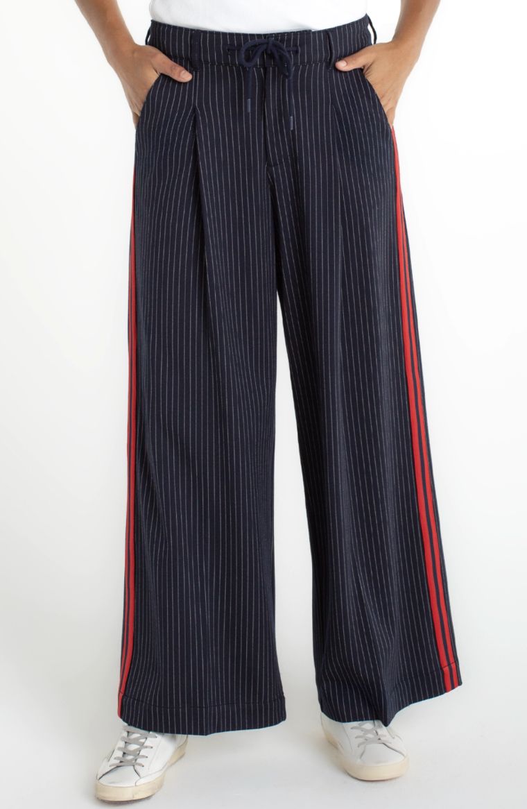 Red Stripe Pleated Trouser