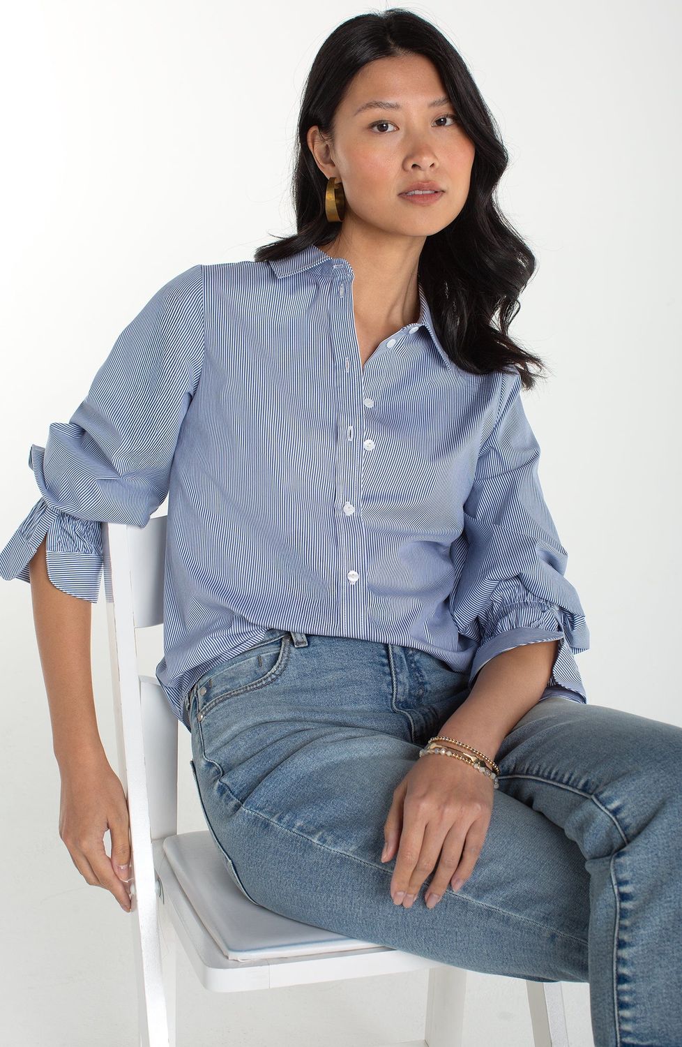Blue Stripe Button-Down