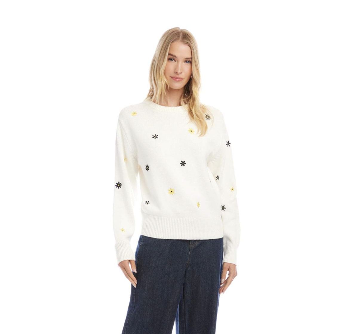 Ivory Daisy Sweater