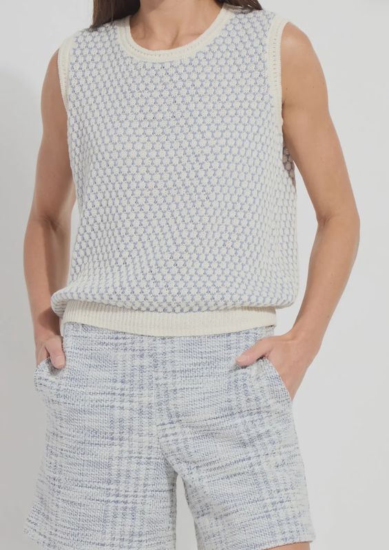 Claire Textured Mesh Sweater