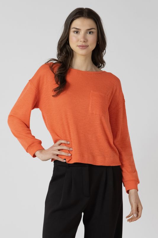 Orange Burst Crew Top