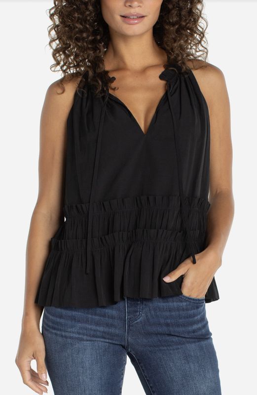 Black Ruffles Top