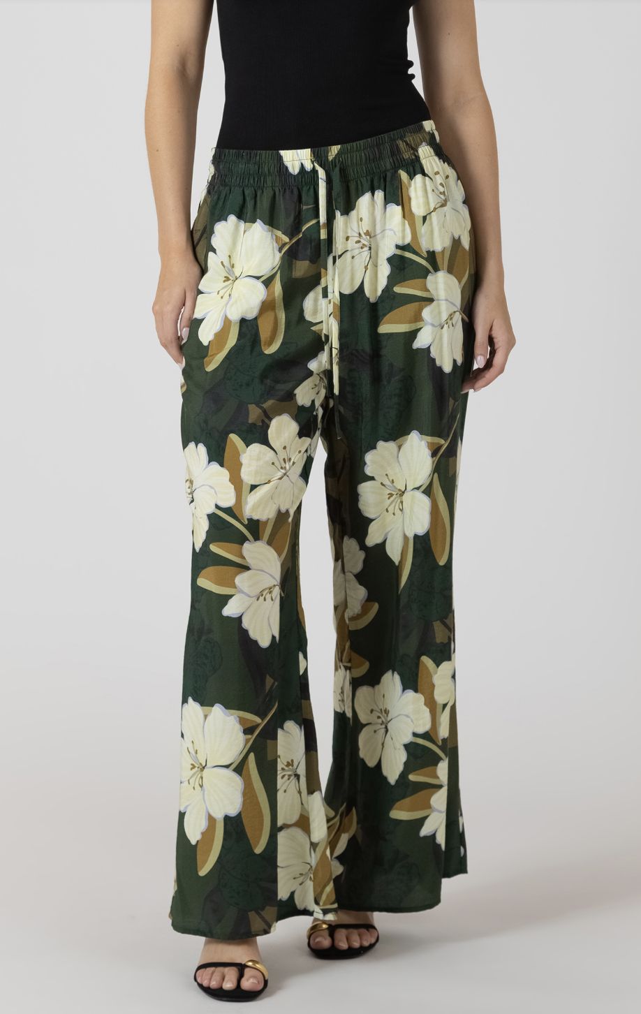 Palm Flowy Pants