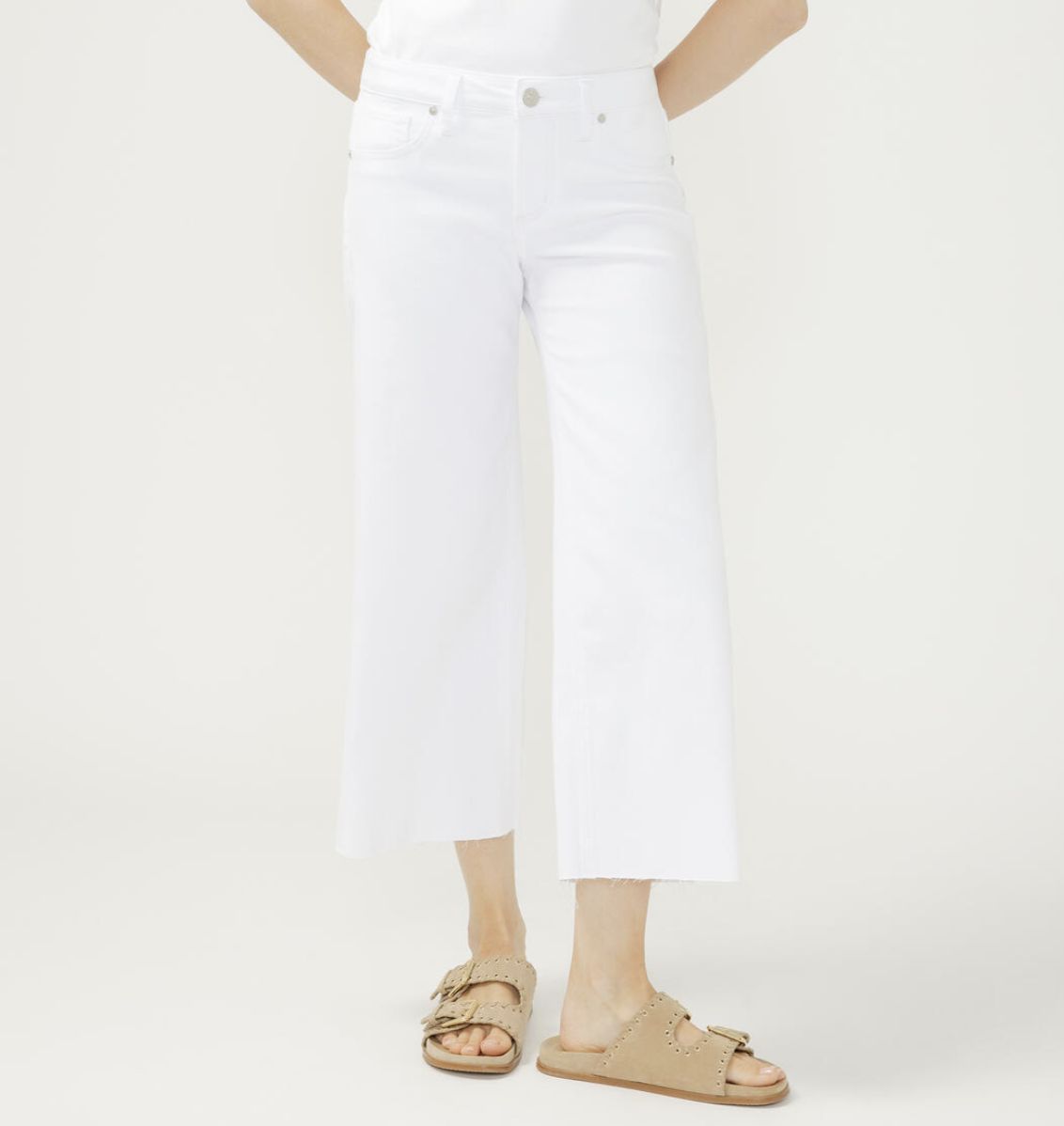 White Suki Wide-Leg Crop