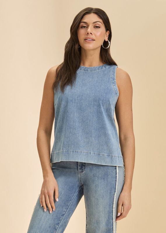 Denim Sleeveless Top