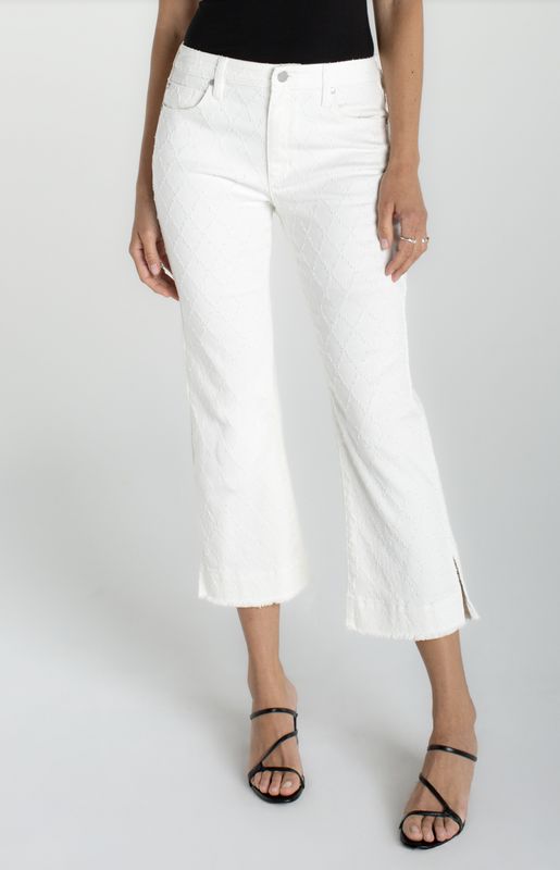 White Diamond Hannah Crop Flare