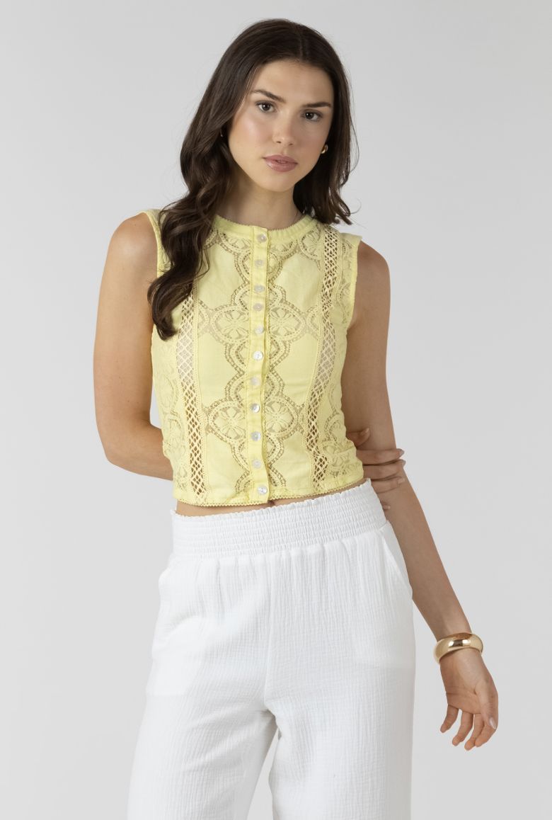 Lemon Lace Tank