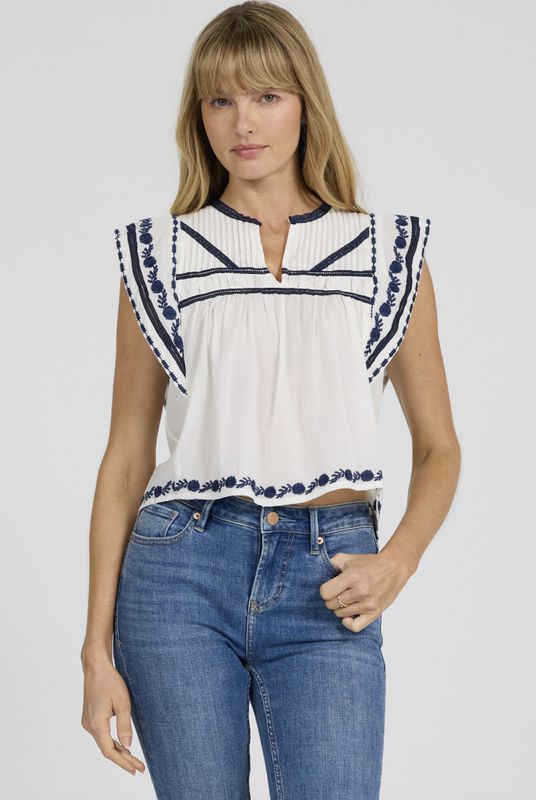 Janel Embroidered Top
