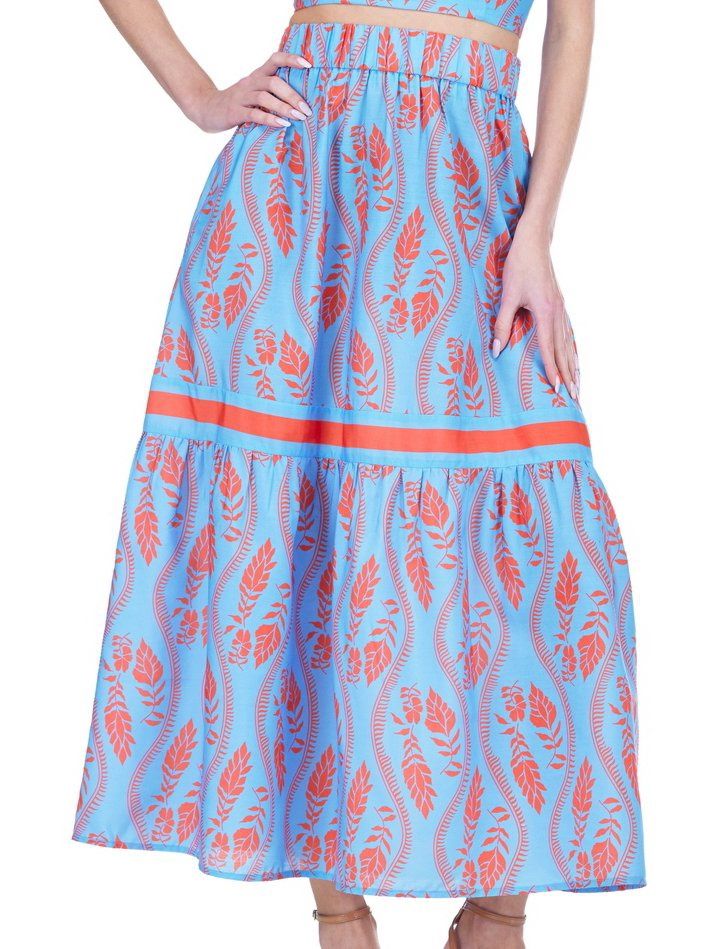 Crimson Tiered Skirt