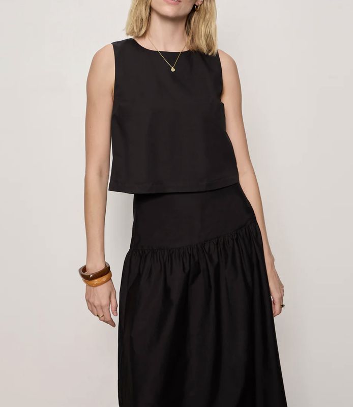 Black Crop Shell