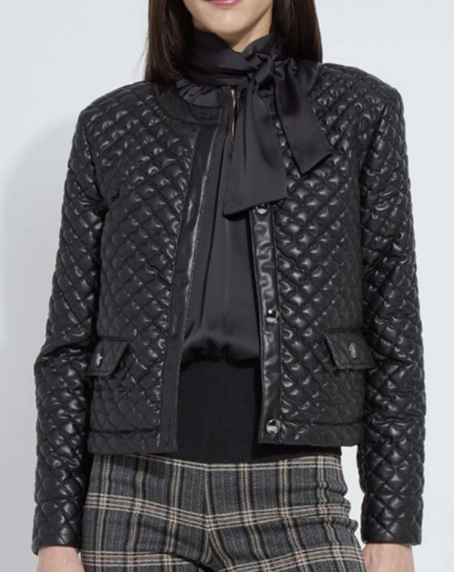 Black Vegan Quilted Jacket