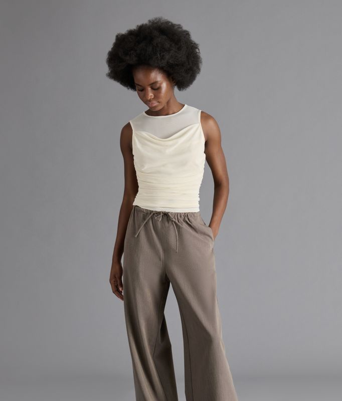 Cream Roman Knit Top