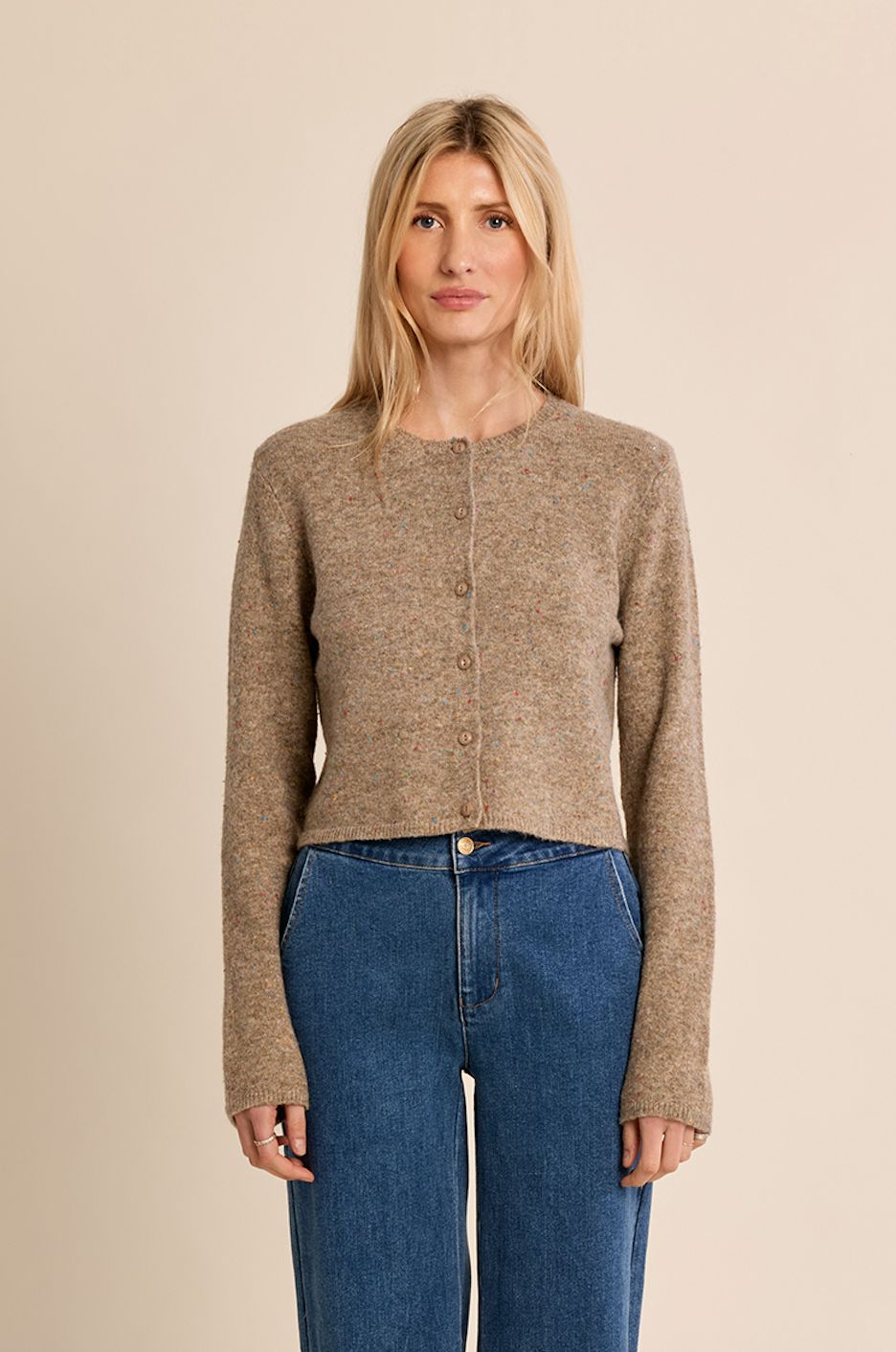 Camel Speckle Cardi