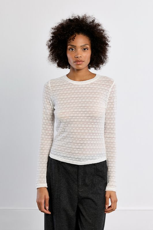 White Lace LS Top
