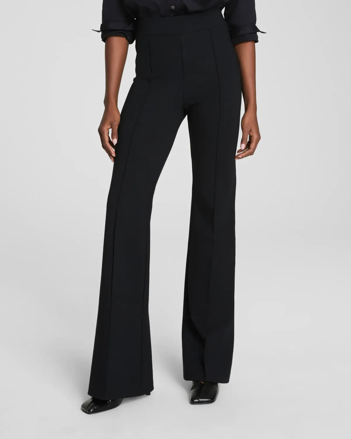 Black Ponte Flare Pant