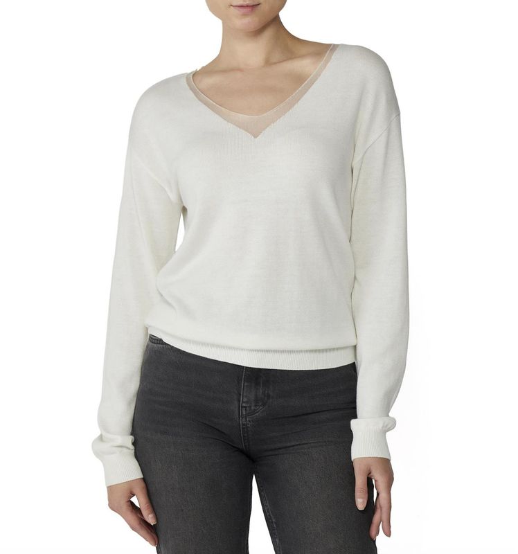 Ivory LS Knit Sweater