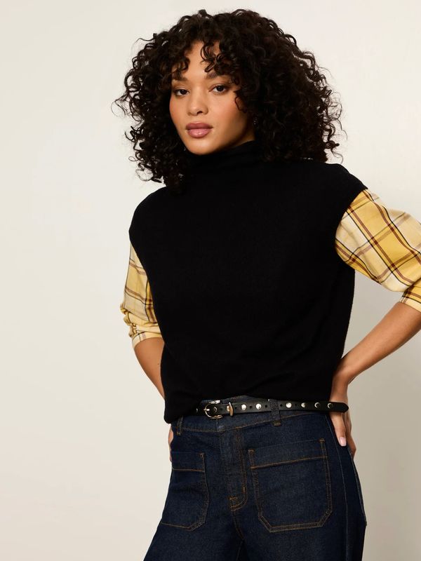 Blk Mock Neck Sweater